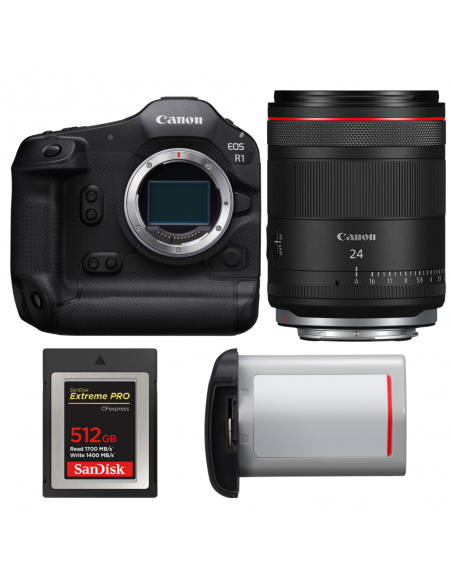 Canon EOS R1 + RF 24mm f/1.4 L VCM + 1 SanDisk 512GB Extreme PRO CFexpress Type B + Canon LP-E19|MCZ DIRECT