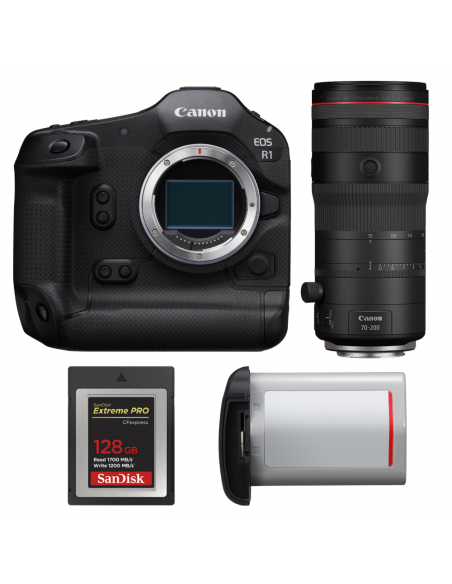 Canon EOS R1 + RF 70-200mm f/2.8 L IS USM Z Black + 1 SanDisk 128GB Extreme PRO CFexpress Type B + Canon LP-E19|MCZ DIRECT