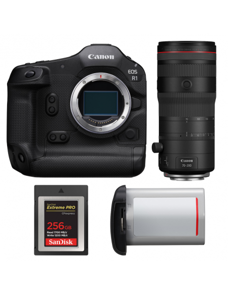 Canon EOS R1 + RF 70-200mm f/2.8 L IS USM Z Black + 1 SanDisk 256GB Extreme PRO CFexpress Type B + Canon LP-E19|MCZ DIRECT