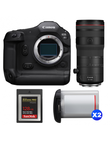 Canon EOS R1 + RF 70-200mm f/2.8 L IS USM Z Black + 1 SanDisk 128GB Extreme PRO CFexpress Type B + 2 Canon LP-E19|MCZ DIRECT