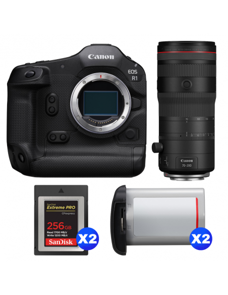 Canon EOS R1 + RF 70-200mm f/2.8 L IS USM Z Black + 2 SanDisk 256GB Extreme PRO CFexpress Type B + 2 Canon LP-E19|MCZ DIRECT