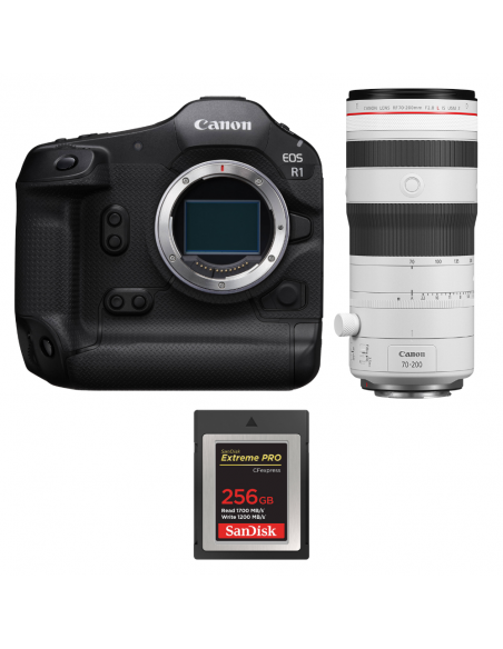 Canon EOS R1 + RF 70-200mm f/2.8 L IS USM Z White + 1 SanDisk 256GB Extreme PRO CFexpress Type B|MCZ DIRECT
