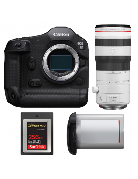 Canon EOS R1 + RF 70-200mm f/2.8 L IS USM Z White + 1 SanDisk 256GB Extreme PRO CFexpress Type B + Canon LP-E19|MCZ DIRECT
