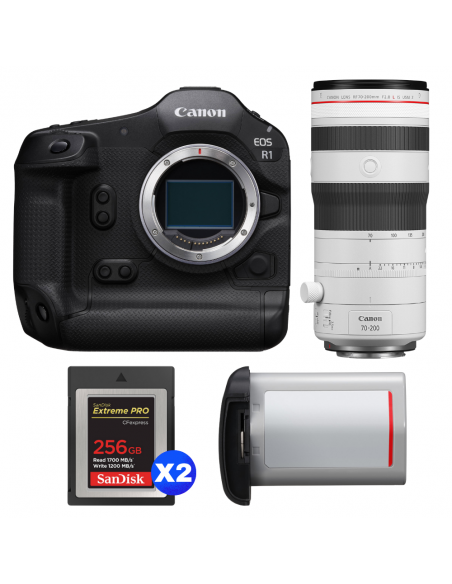 Canon EOS R1 + RF 70-200mm f/2.8 L IS USM Z White + 2 SanDisk 256GB Extreme PRO CFexpress Type B + Canon LP-E19|MCZ DIRECT