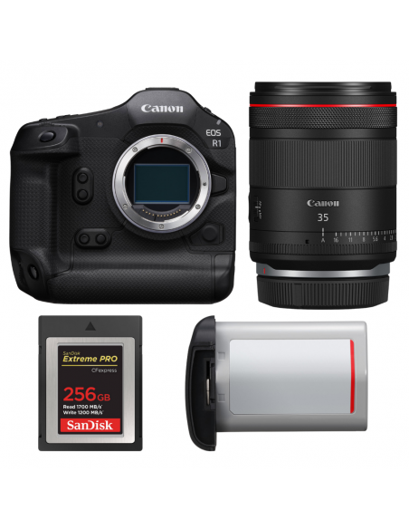 Canon EOS R1 + RF 35mm f/1.4 L VCM + 1 SanDisk 256GB Extreme PRO CFexpress Type B + Canon LP-E19|MCZ DIRECT