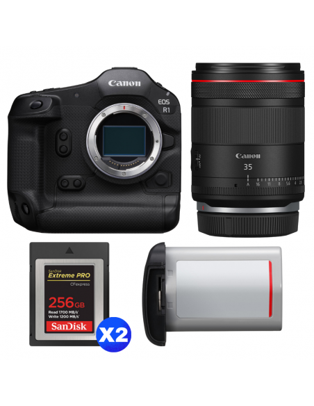 Canon EOS R1 + RF 35mm f/1.4 L VCM + 2 SanDisk 256GB Extreme PRO CFexpress Type B + Canon LP-E19|MCZ DIRECT