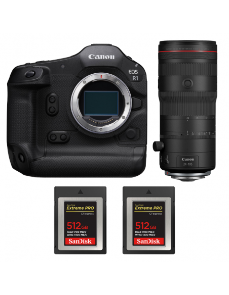 Canon EOS R1 + RF 24-105mm f/2.8 L IS USM Z + 2 SanDisk 512GB Extreme PRO CFexpress Type B|MCZ DIRECT