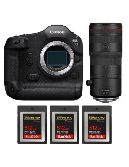 Canon EOS R1 + RF 24-105mm f/2.8 L IS USM Z + 3 SanDisk 512GB Extreme PRO CFexpress Type B|MCZ DIRECT