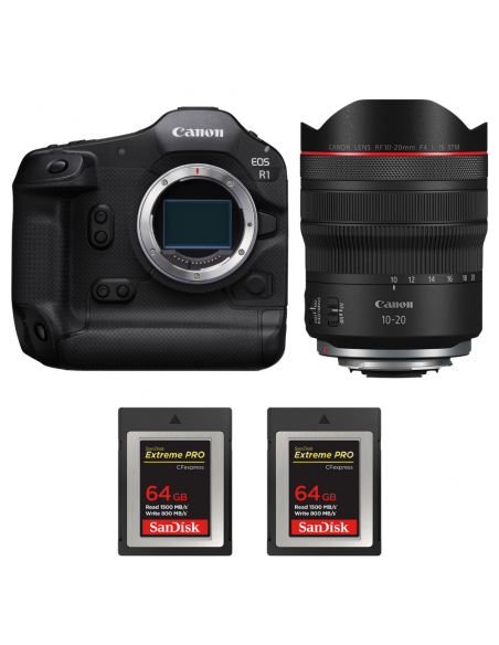 Canon EOS R1 + RF 10-20mm f/4 L IS STM + 2 SanDisk 64GB Extreme PRO CFexpress Type B|MCZ DIRECT