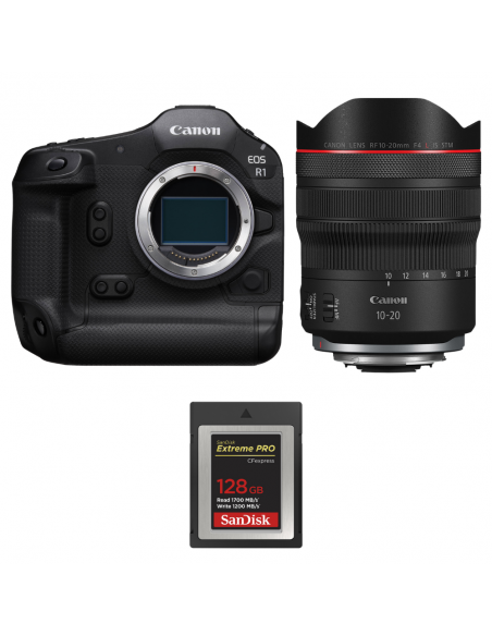 Canon EOS R1 + RF 10-20mm f/4 L IS STM + 1 SanDisk 128GB Extreme PRO CFexpress Type B|MCZ DIRECT