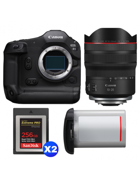 Canon EOS R1 + RF 10-20mm f/4 L IS STM + 2 SanDisk 256GB Extreme PRO CFexpress Type B + Canon LP-E19|MCZ DIRECT