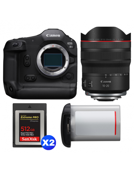 Canon EOS R1 + RF 10-20mm f/4 L IS STM + 2 SanDisk 512GB Extreme PRO CFexpress Type B + Canon LP-E19|MCZ DIRECT