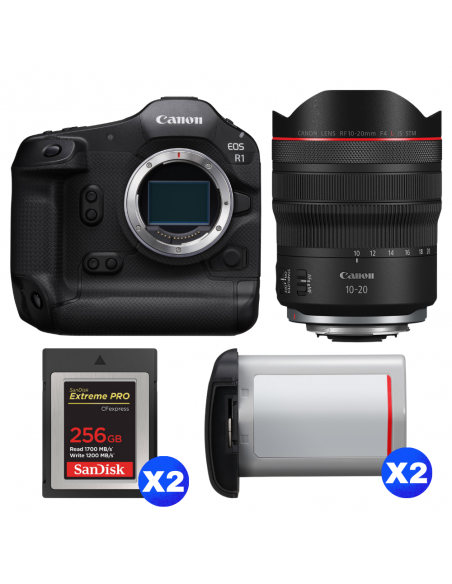 Canon EOS R1 + RF 10-20mm f/4 L IS STM + 2 SanDisk 256GB Extreme PRO CFexpress Type B + 2 Canon LP-E19|MCZ DIRECT