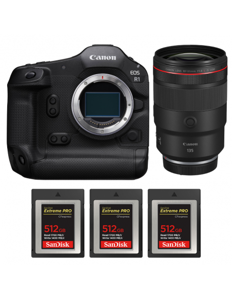 Canon EOS R1 + RF 135mm f/1.8 L IS USM + 3 SanDisk 512GB Extreme PRO CFexpress Type B|MCZ DIRECT