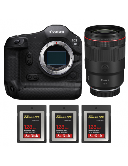 Canon EOS R1 + RF 135mm f/1.8 L IS USM + 3 SanDisk 128GB Extreme PRO CFexpress Type B|MCZ DIRECT