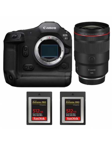Canon EOS R1 + RF 135mm f/1.8 L IS USM + 2 SanDisk 512GB Extreme PRO CFexpress Type B|MCZ DIRECT