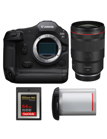 Canon EOS R1 + RF 135mm f/1.8 L IS USM + 1 SanDisk 64GB Extreme PRO CFexpress Type B + Canon LP-E19|MCZ DIRECT