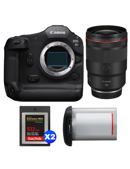 Canon EOS R1 + RF 135mm f/1.8 L IS USM + 2 SanDisk 512GB Extreme PRO CFexpress Type B + Canon LP-E19|MCZ DIRECT