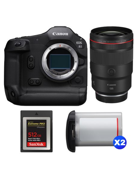 Canon EOS R1 + RF 135mm f/1.8 L IS USM + 1 SanDisk 512GB Extreme PRO CFexpress Type B + 2 Canon LP-E19|MCZ DIRECT