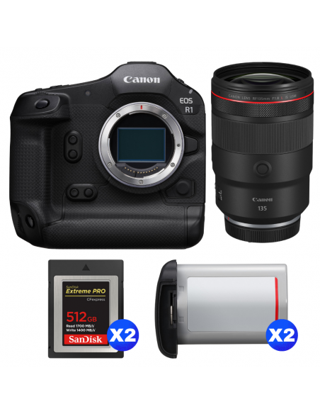 Canon EOS R1 + RF 135mm f/1.8 L IS USM + 2 SanDisk 512GB Extreme PRO CFexpress Type B + 2 Canon LP-E19|MCZ DIRECT