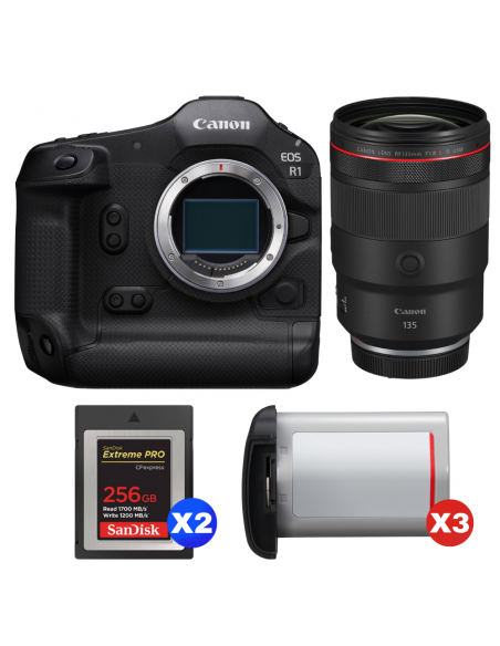Canon EOS R1 + RF 135mm f/1.8 L IS USM + 2 SanDisk 256GB Extreme PRO CFexpress Type B + 3 Canon LP-E19|MCZ DIRECT