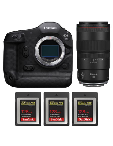 Canon EOS R1 + RF 100mm f/2.8 L Macro IS USM + 3 SanDisk 128GB Extreme PRO CFexpress Type B|MCZ DIRECT