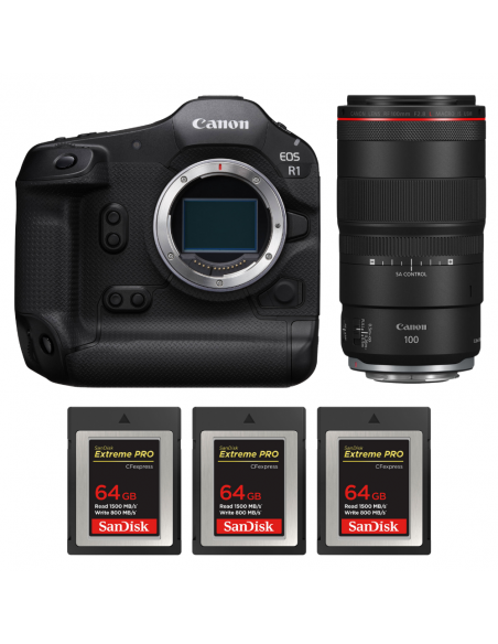 Canon EOS R1 + RF 100mm f/2.8 L Macro IS USM + 3 SanDisk 64GB Extreme PRO CFexpress Type B|MCZ DIRECT