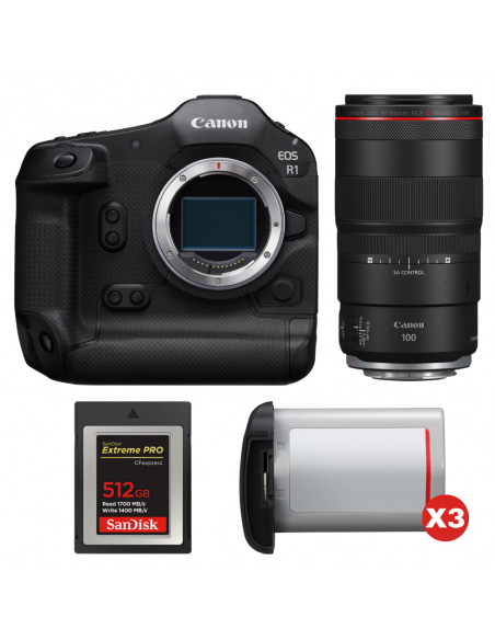 Canon EOS R1 + RF 100mm f/2.8 L Macro IS USM + 1 SanDisk 512GB Extreme PRO CFexpress Type B + 3 Canon LP-E19|MCZ DIRECT