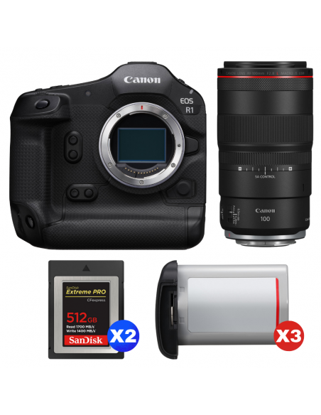 Canon EOS R1 + RF 100mm f/2.8 L Macro IS USM + 2 SanDisk 512GB Extreme PRO CFexpress Type B + 3 Canon LP-E19|MCZ DIRECT