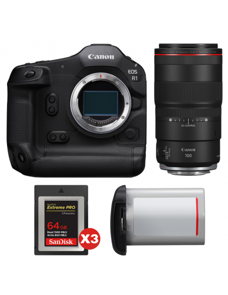 Canon EOS R1 + RF 100mm f/2.8 L Macro IS USM + 3 SanDisk 64GB Extreme PRO CFexpress Type B + Canon LP-E19|MCZ DIRECT