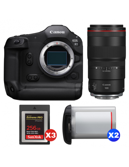 Canon EOS R1 + RF 100mm f/2.8 L Macro IS USM + 3 SanDisk 256GB Extreme PRO CFexpress Type B + 2 Canon LP-E19|MCZ DIRECT