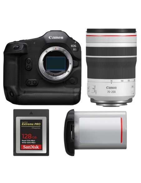 Canon EOS R1 + RF 70-200mm f/4 L IS USM + 1 SanDisk 128GB Extreme PRO CFexpress Type B + Canon LP-E19|MCZ DIRECT