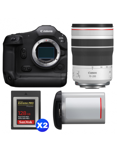 Canon EOS R1 + RF 70-200mm f/4 L IS USM + 2 SanDisk 128GB Extreme PRO CFexpress Type B + Canon LP-E19|MCZ DIRECT