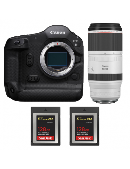 Canon EOS R1 + RF 100-500mm f/4.5-7.1 L IS USM + 2 SanDisk 128GB Extreme PRO CFexpress Type B|MCZ DIRECT