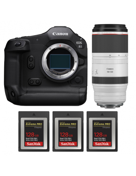 Canon EOS R1 + RF 100-500mm f/4.5-7.1 L IS USM + 3 SanDisk 128GB Extreme PRO CFexpress Type B|MCZ DIRECT