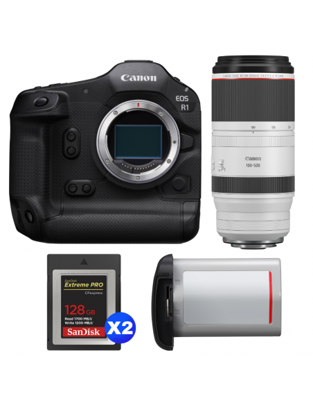 Canon EOS R1 + RF 100-500mm f/4.5-7.1 L IS USM + 2 SanDisk 128GB Extreme PRO CFexpress Type B + Canon LP-E19|MCZ DIRECT