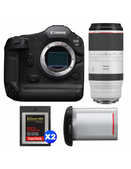 Canon EOS R1 + RF 100-500mm f/4.5-7.1 L IS USM + 2 SanDisk 512GB Extreme PRO CFexpress Type B + Canon LP-E19|MCZ DIRECT