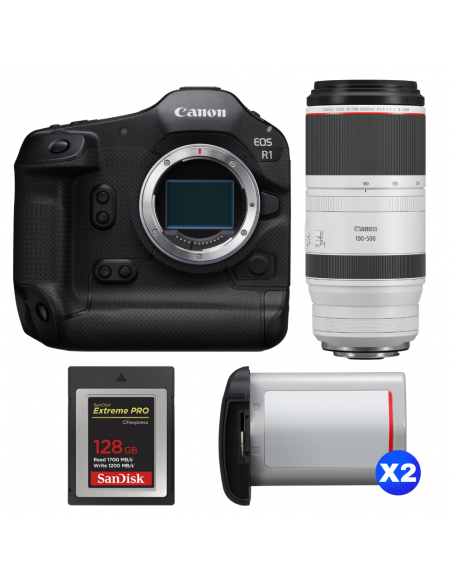 Canon EOS R1 + RF 100-500mm f/4.5-7.1 L IS USM + 1 SanDisk 128GB Extreme PRO CFexpress Type B + 2 Canon LP-E19|MCZ DIRECT