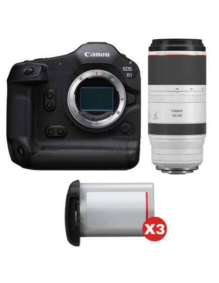 Canon EOS R1 + RF 100-500mm f/4.5-7.1 L IS USM + 3 Canon LP-E19|MCZ DIRECT