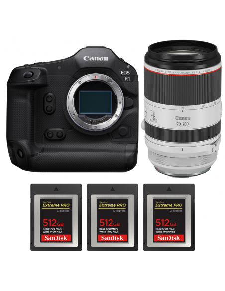 Canon EOS R1 + RF 70-200mm f/2.8 L IS USM + 3 SanDisk 512GB Extreme PRO CFexpress Type B|MCZ DIRECT