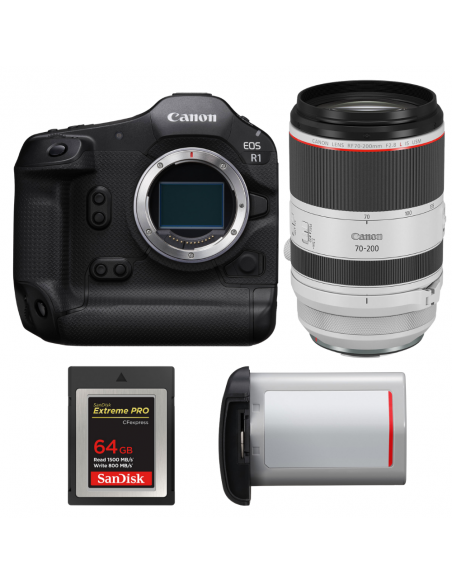 Canon EOS R1 + RF 70-200mm f/2.8 L IS USM + 1 SanDisk 64GB Extreme PRO CFexpress Type B + Canon LP-E19|MCZ DIRECT