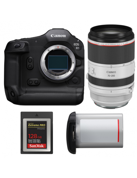 Canon EOS R1 + RF 70-200mm f/2.8 L IS USM + 1 SanDisk 128GB Extreme PRO CFexpress Type B + Canon LP-E19|MCZ DIRECT