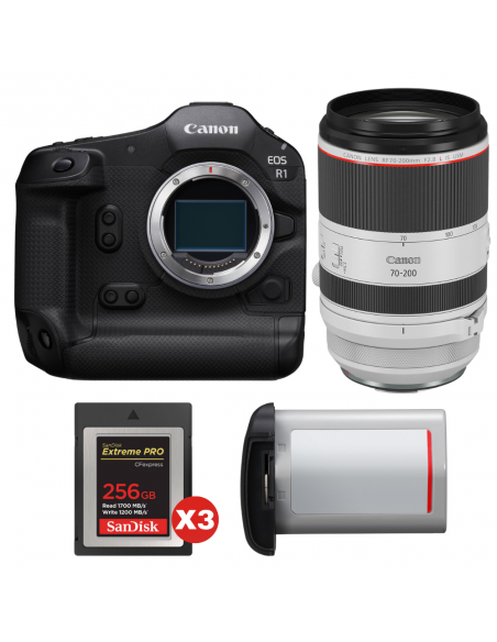 Canon EOS R1 + RF 70-200mm f/2.8 L IS USM + 3 SanDisk 256GB Extreme PRO CFexpress Type B + Canon LP-E19|MCZ DIRECT