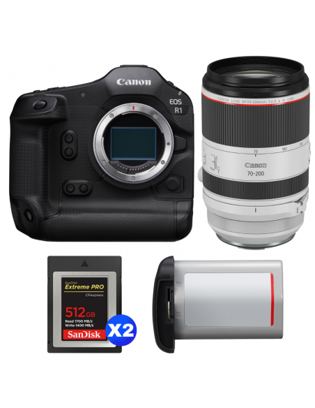 Canon EOS R1 + RF 70-200mm f/2.8 L IS USM + 2 SanDisk 512GB Extreme PRO CFexpress Type B + Canon LP-E19|MCZ DIRECT