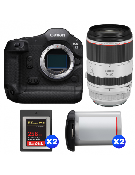 Canon EOS R1 + RF 70-200mm f/2.8 L IS USM + 2 SanDisk 256GB Extreme PRO CFexpress Type B + 2 Canon LP-E19|MCZ DIRECT