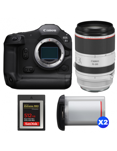 Canon EOS R1 + RF 70-200mm f/2.8 L IS USM + 1 SanDisk 512GB Extreme PRO CFexpress Type B + 2 Canon LP-E19|MCZ DIRECT