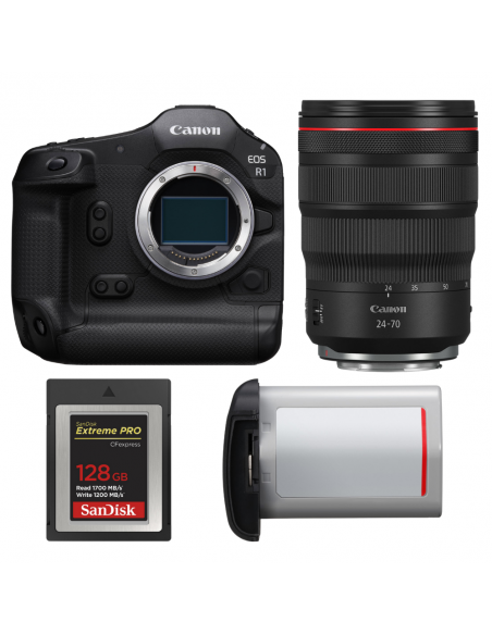 Canon EOS R1 + RF 24-70mm f/2.8 L IS USM + 1 SanDisk 128GB Extreme PRO CFexpress Type B + Canon LP-E19|MCZ DIRECT