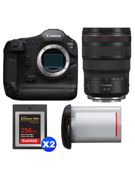 Canon EOS R1 + RF 24-70mm f/2.8 L IS USM + 2 SanDisk 256GB Extreme PRO CFexpress Type B + Canon LP-E19|MCZ DIRECT