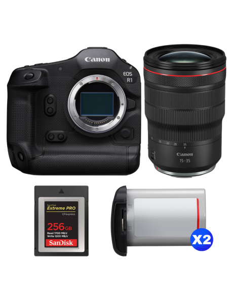 Canon EOS R1 + RF 15-35mm f/2.8 L IS USM + 1 SanDisk 256GB Extreme PRO CFexpress Type B + 2 Canon LP-E19|MCZ DIRECT