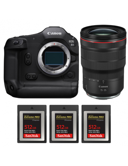 Canon EOS R1 + RF 15-35mm f/2.8 L IS USM + 3 SanDisk 512GB Extreme PRO CFexpress Type B|MCZ DIRECT
